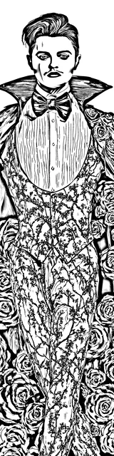 Free colorable bookmarks of a vampire solo man